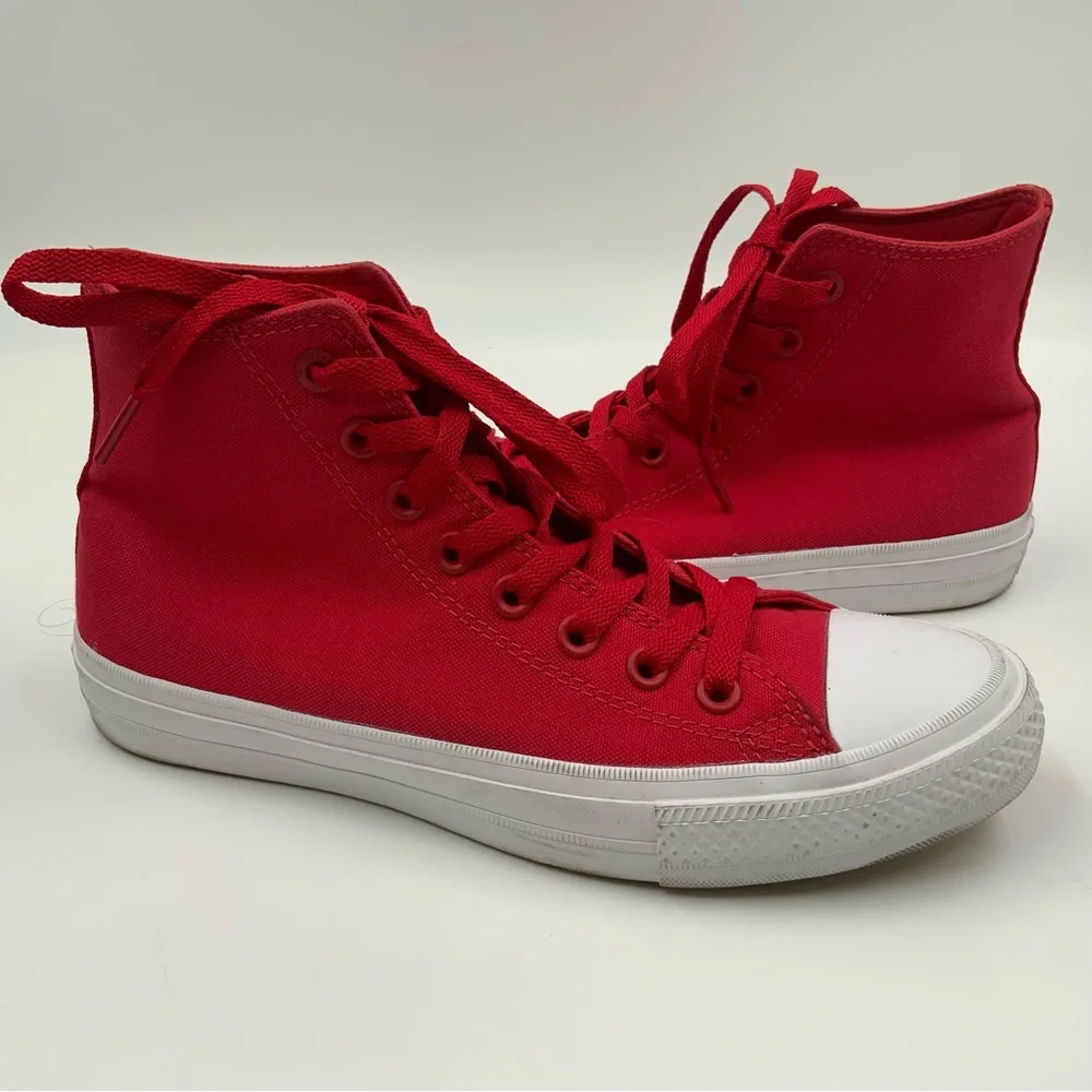Converse Chuck Taylor All Star Donna Red Canvas Sneakers Women’s Size 9/ Men’s 7 - Picture 2 of 7